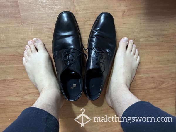 🚨 Offer -5£🚨 Smart Leather Black Shoes, Size 10.5/45