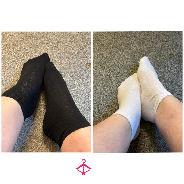 Scented Worn Trainer Socks | Black And White Available | Freshly Worn Just For You 💚 | 48 Hour Wear Including InPost UK Delivery 📦