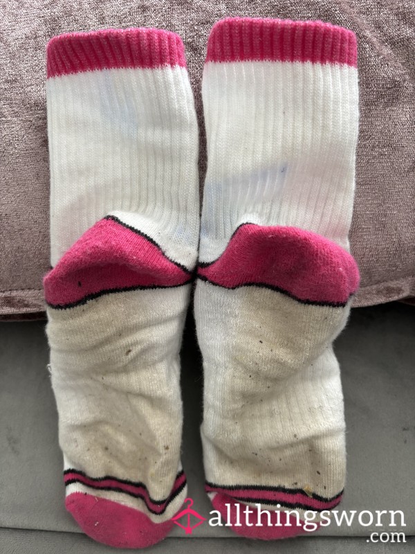 👣 Smelly 3-Day Worn Sport Socks + Real Foot Dust 💕