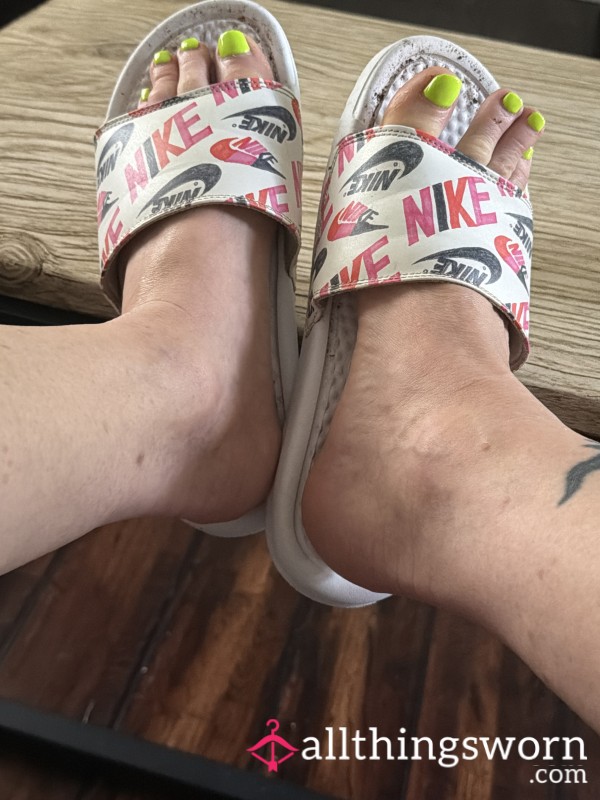 Smelly Dirty Nike Slides