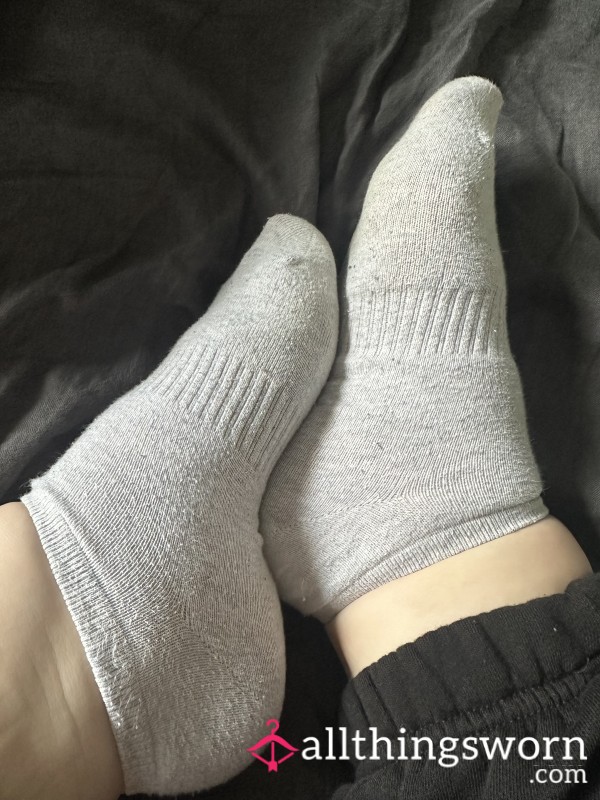 Smelly Grey Socks Worn All Day With Skin P**ling Off
