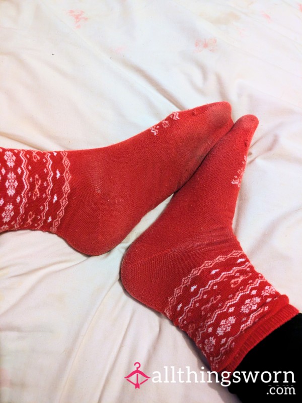 Smelly Red Work Socks