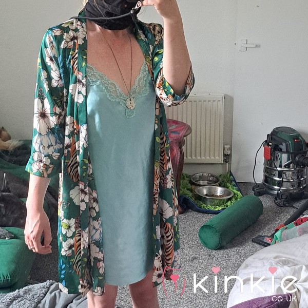 Smelly, Satin Dressing Gown, Luxurious, Several Days Unwashed