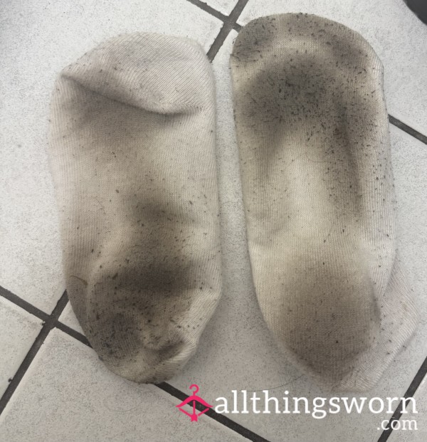 Smelly Sour 5 Day Well-worn White Trainer Socks 🧦 🤤🦶🏻£15 ‼️