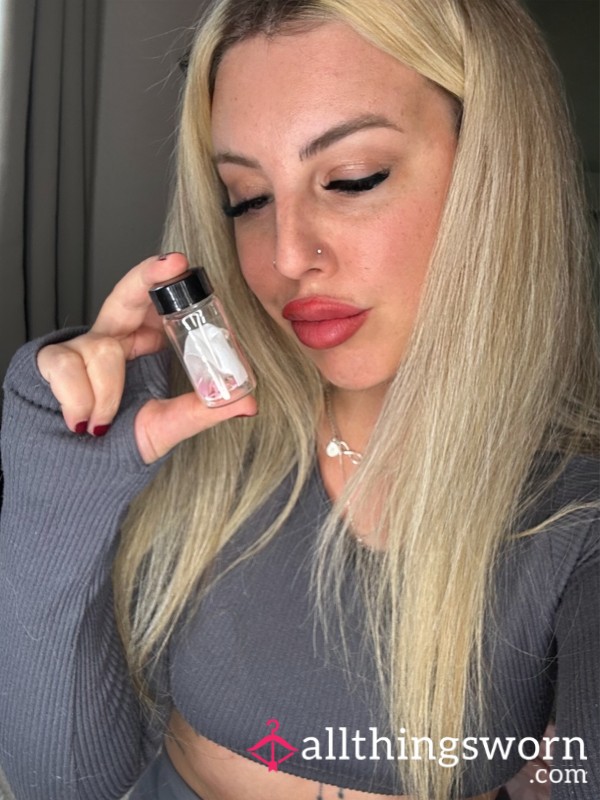 Smelly Sweaty Pink French Polish Gel Toe Nail Clippings Vial 🦶🏻💦