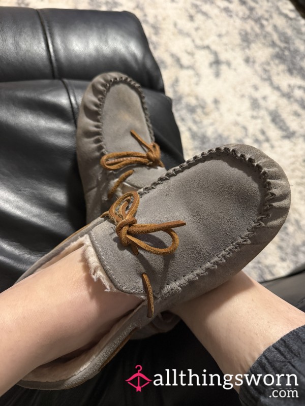 Smelly UGG Slippers, Well Worn And Ready For You.