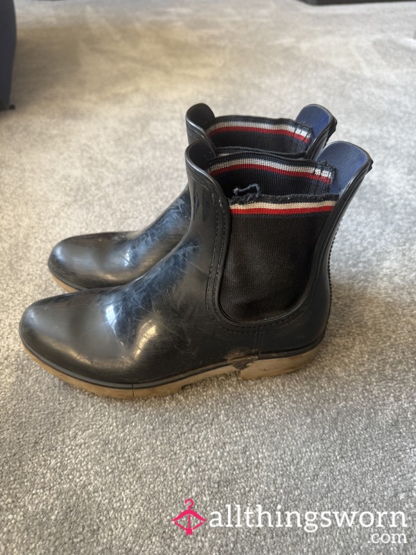 Smelly, Well Worn Tommy Hilfiger Wellie Boots