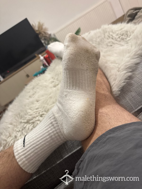 Smelly White Nike Socks (3 Days Wear)