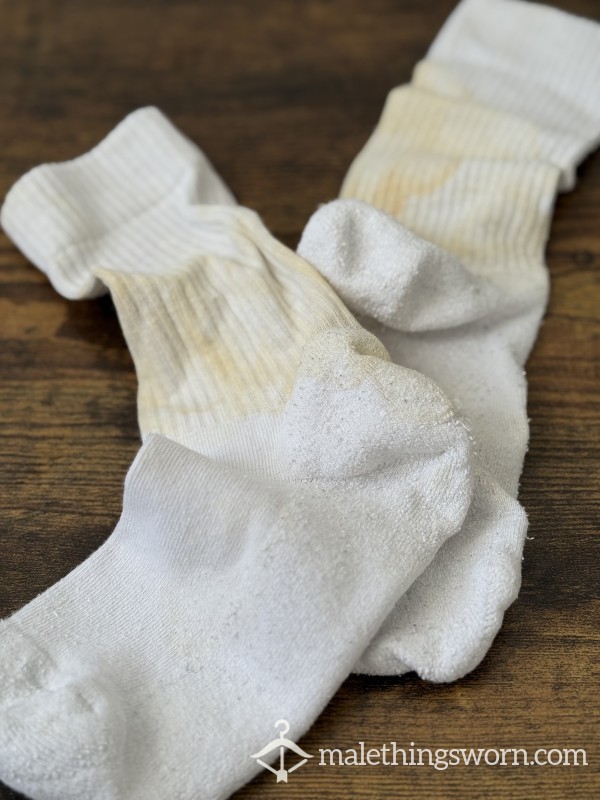Smelly White Socks 4x C*mshot!!