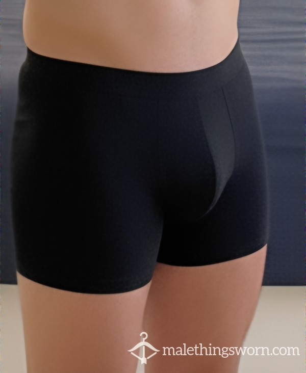 Smelly Workout/Construction Worker Black Boxers