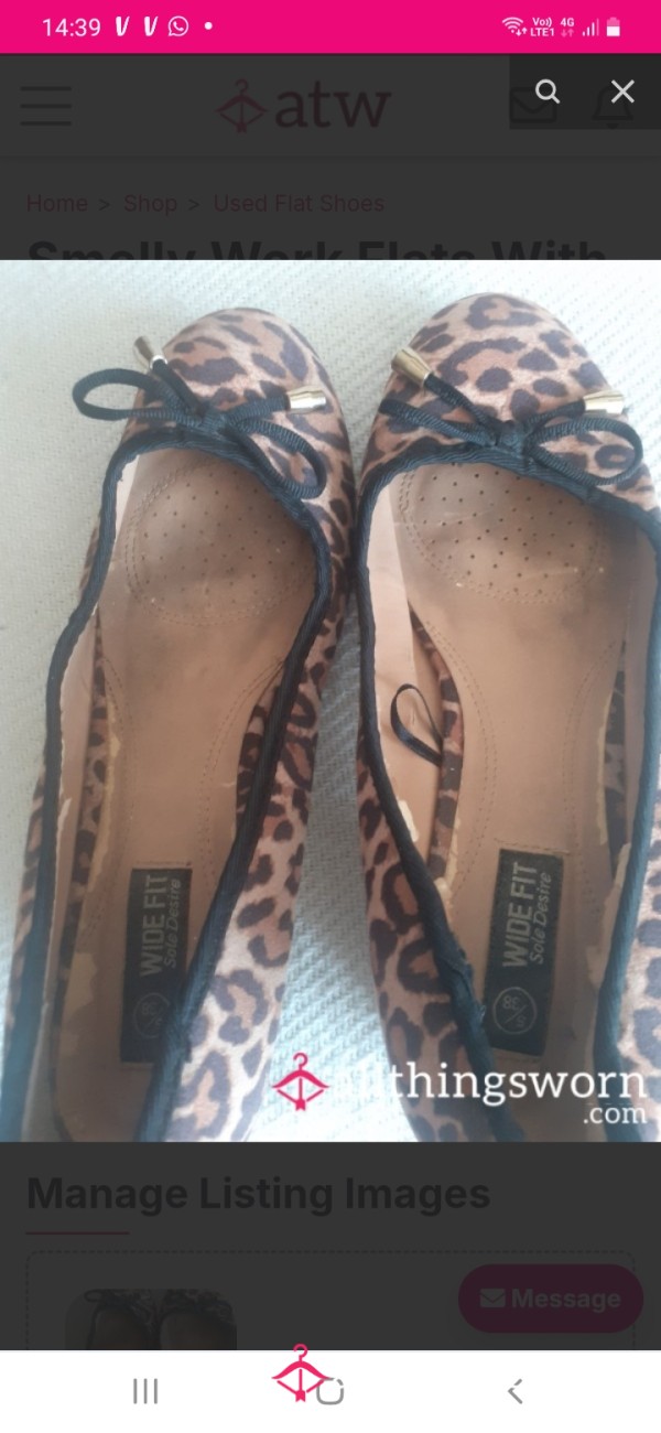 Smelly Worn Flats With Toe Imprints