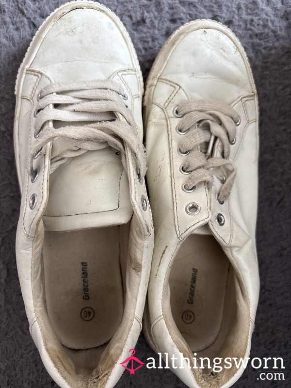 Smelly Worn White Trainers