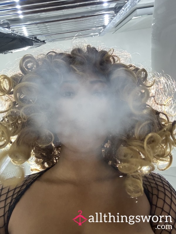 Smoking With Thong, Strip Tease And Pu**y Play