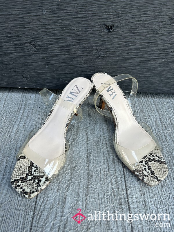 Snake Print Heels
