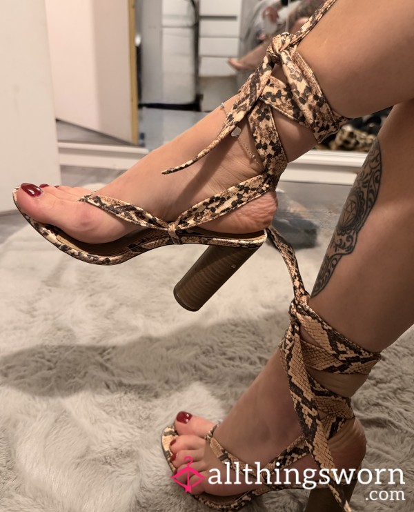 Snake Print Sandals