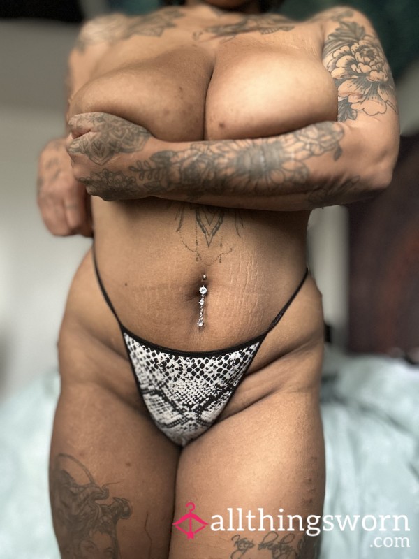 🐍 Plain Snake Skin Cotton G String - Ready For Wear