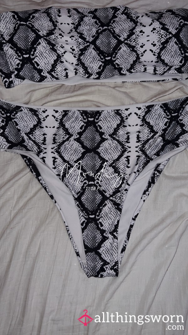 Snakeskin Design 2 Piece Bathing Suit