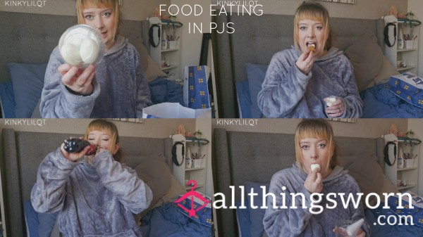 Snuggly Curvy Cutie PJs Food Eating Mukbang Feeder Feedee Adorable