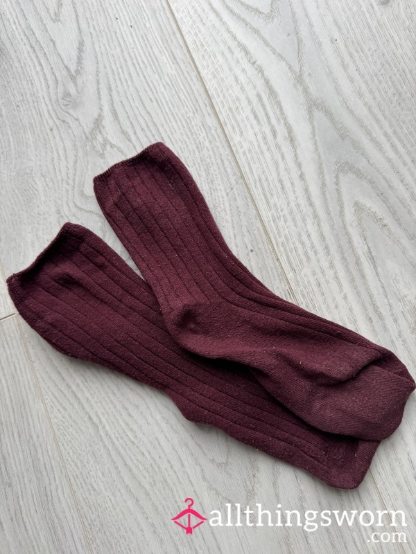 Soaking Red Hiking Socks