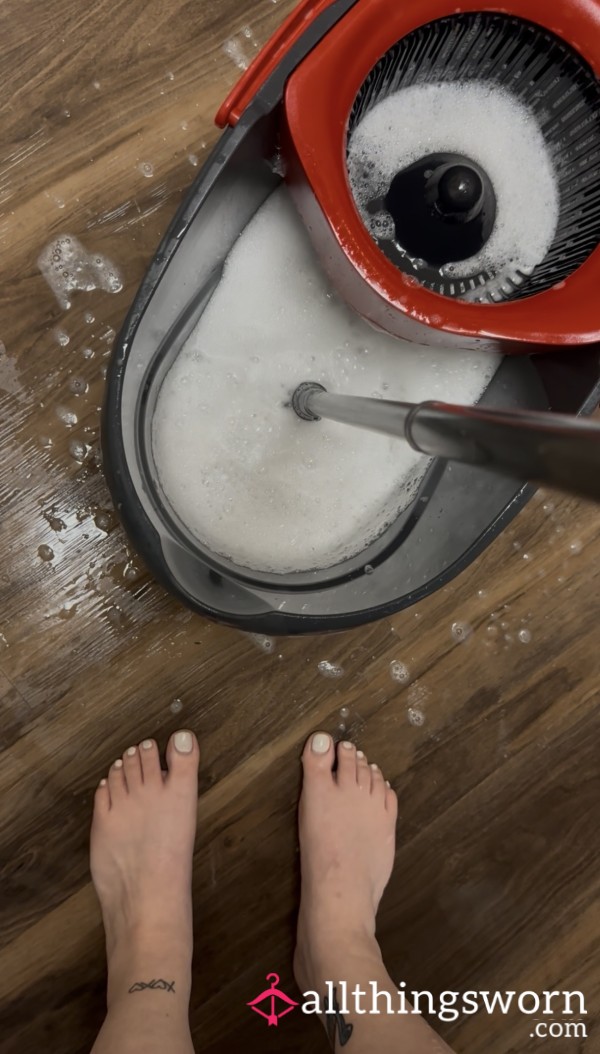 Soapy Water On My Feet As I Mop My Kitchen