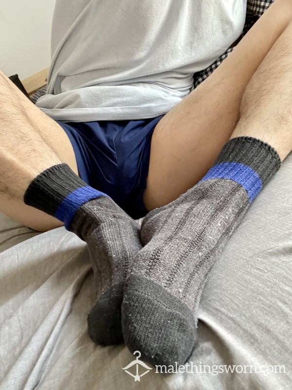 Worn Grey Office Sock