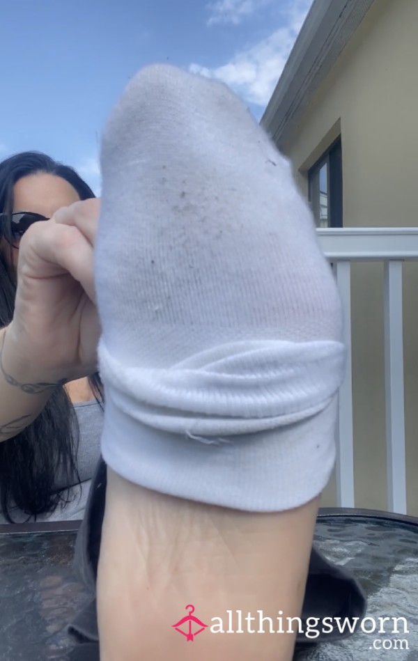 Sock Removal-Close Up Showing Face!