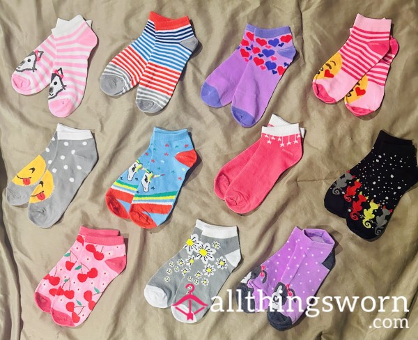 Sock Wears *addictive* Cute Colorful Pattern Ankle Socks