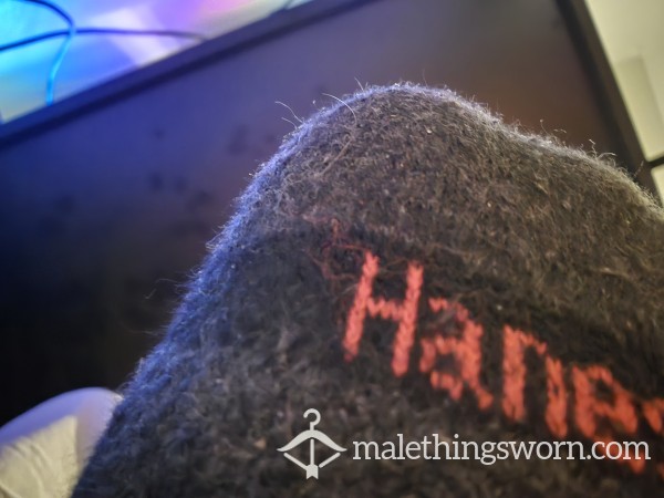 POV Video. Socks And Barefeet. Using Your Face As A Footstool While I Work