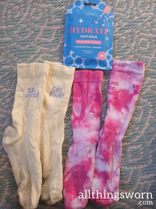 Socks Duo 2 Days Wear With Used Foot Mask