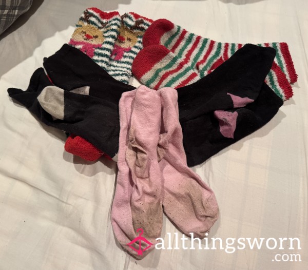 Socks Just Gathered From The Washing Basket