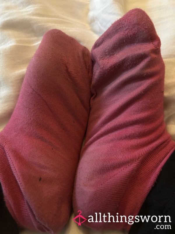Socks Worn For 72 Hours And Slept In! Pink Calvin Klein