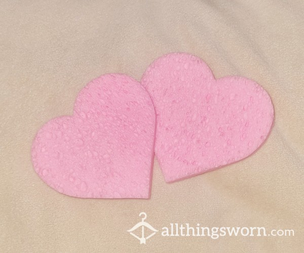 Soft Absorbent Heart Shape Sponges Worn In Panties, Shoes Or Underarms