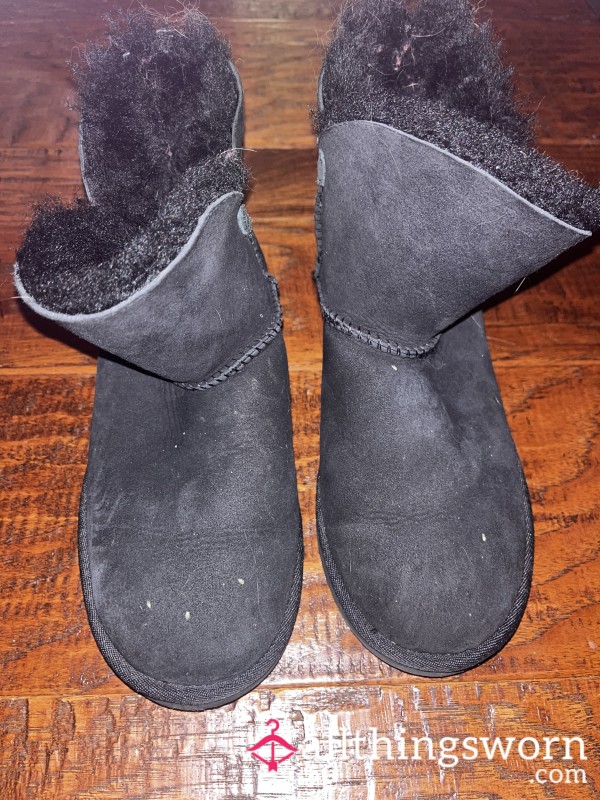 Soft, Aged House Boots With Heavy Wear
