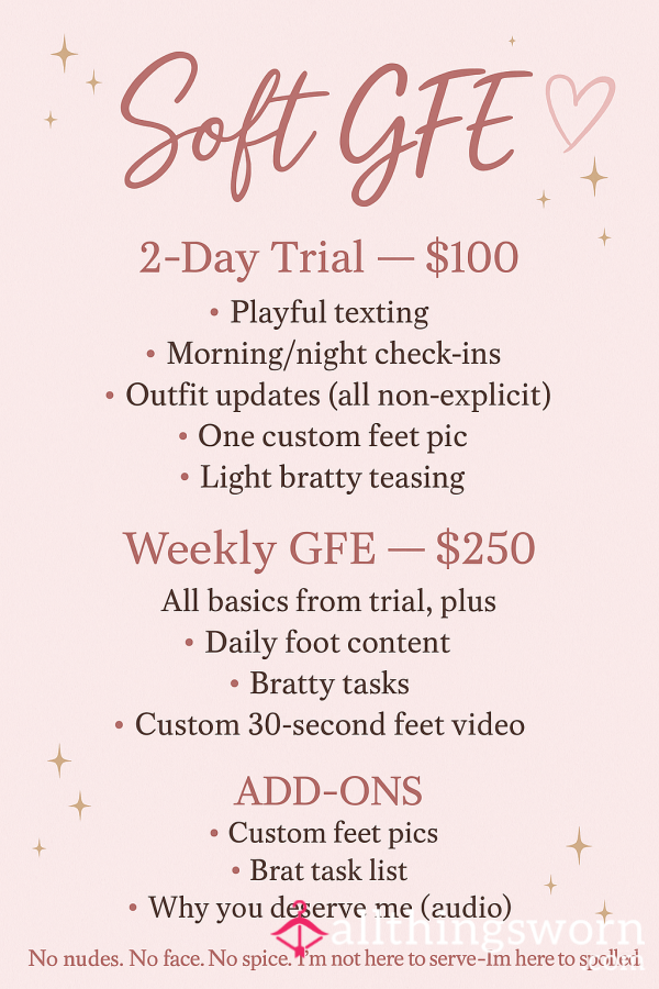 Soft And Sa**y GFE Options. 2-day Or Weekly