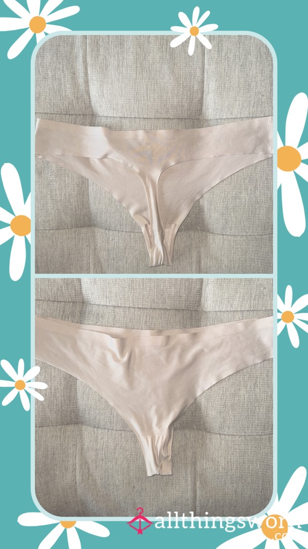 Soft And Silky No-Show Beige Thong 💕