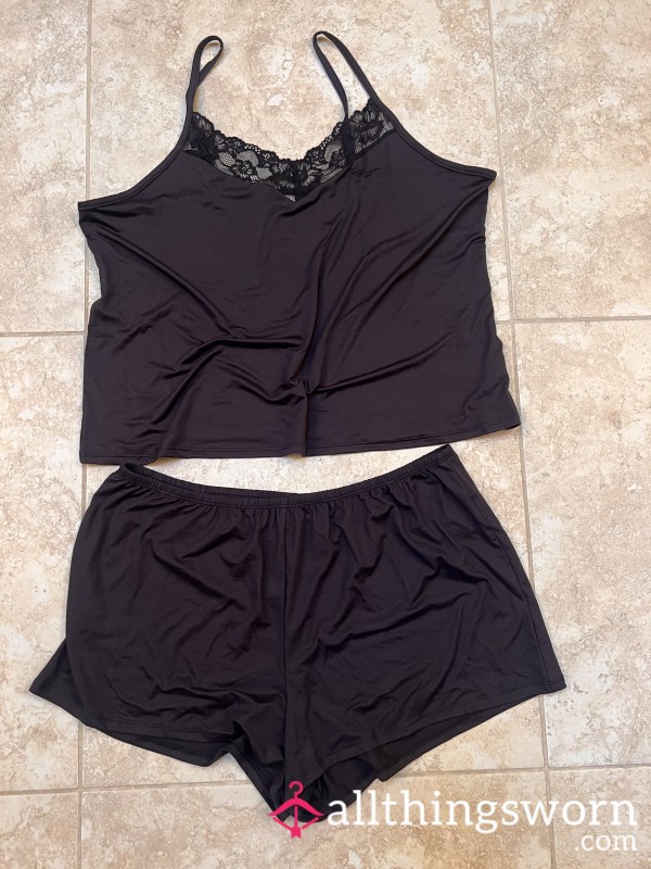 Soft Black Cami Pj Set