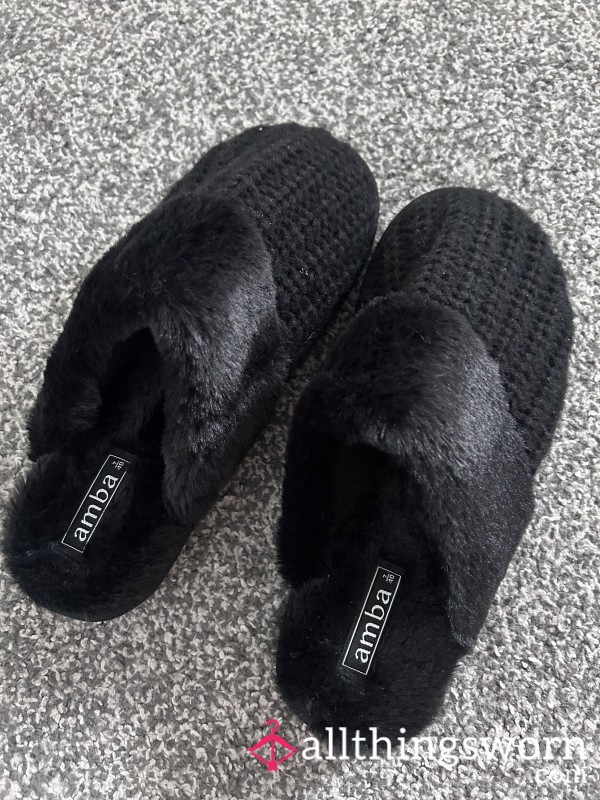 Soft Black Slippers