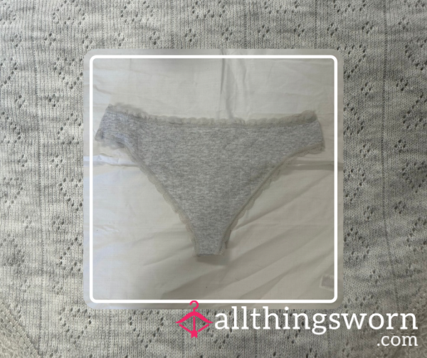 Soft Control ⋆ 24 Hour Worn Grey Cotton Panties