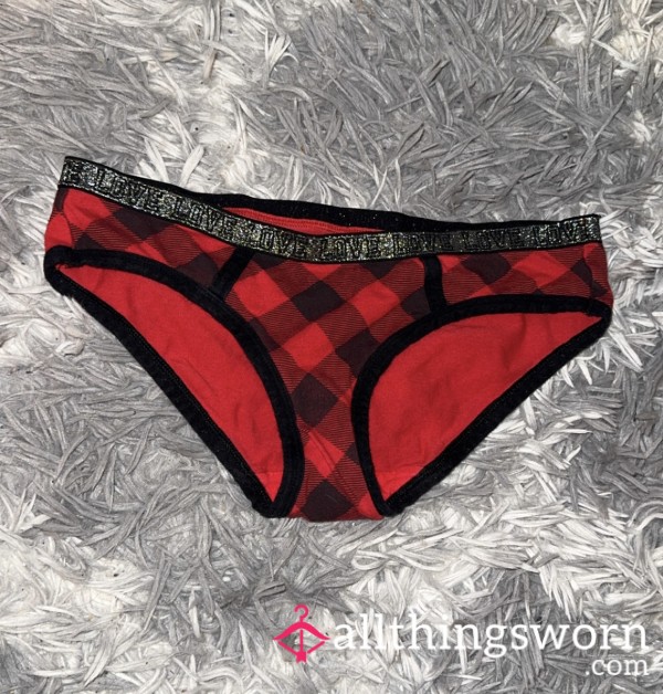 Plaid Soft Cotton Bikini Brief Panty