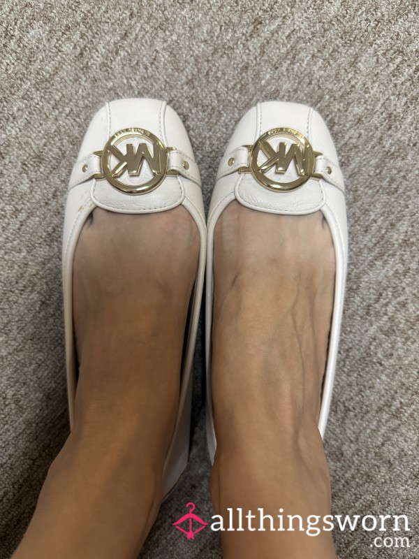Soft Cream Michael Kors Ballet Flats