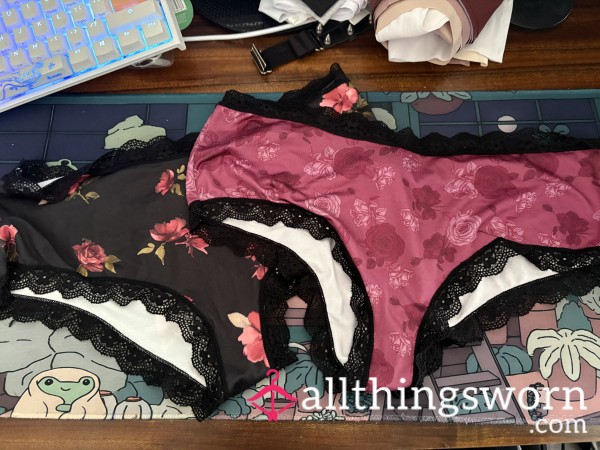 Soft, Flor*l Panties Size XL