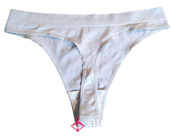 Soft Gray Cotton / Spandex Thong