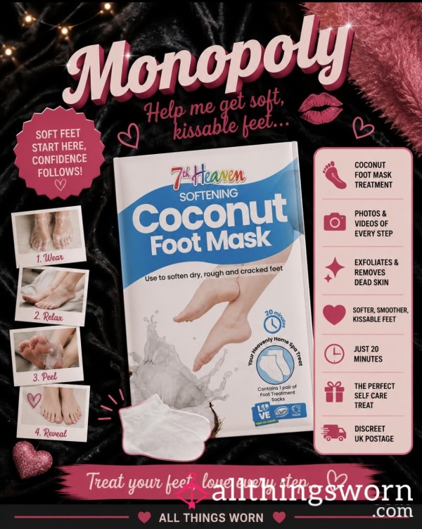 🥥 Soft Kissable Feet Package 🦶 | Coconut Foot Mask + Photos & Video Included