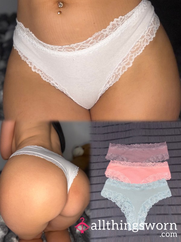 Soft Lace Cotton Panties 🫶🏼 £22 • 1 Day Wear