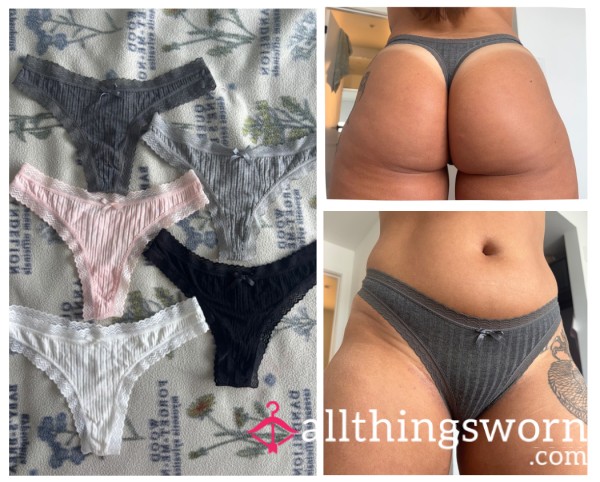 Soft Lace Trim Thongs