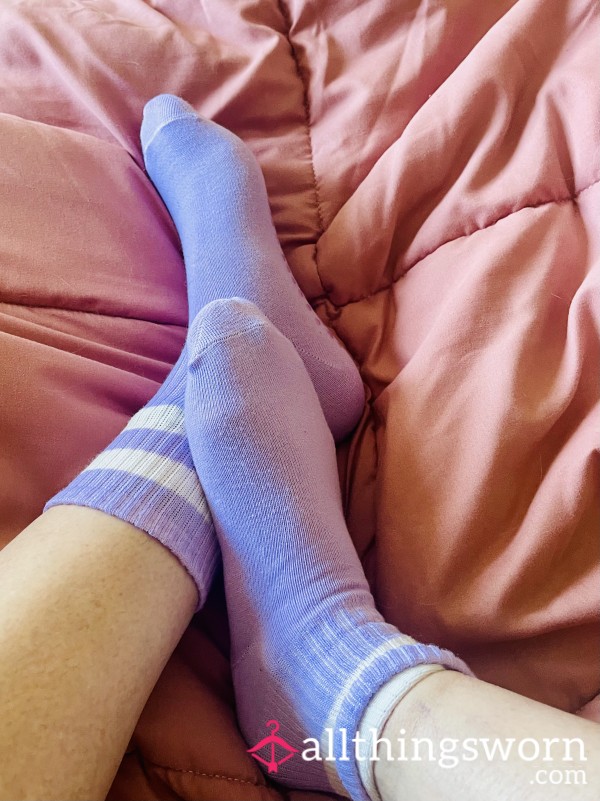 Lavender Socks Worn 48h | Soft Cozy Wear | Natural Daily Scent