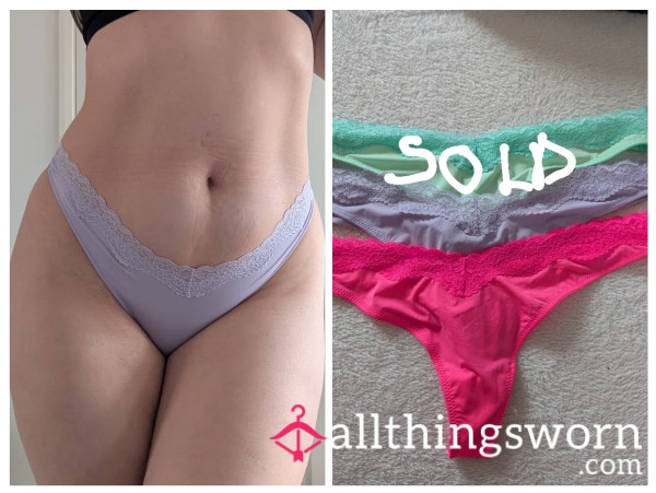 Soft Lilac Lace Thong 💜Sweet But Naughty💜 Different Colours Available