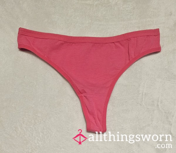 Soft N' Supple Cotton Thong: Fuchsia