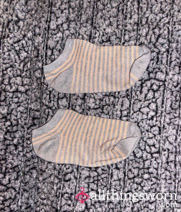 Soft Orange & Grey Stripes