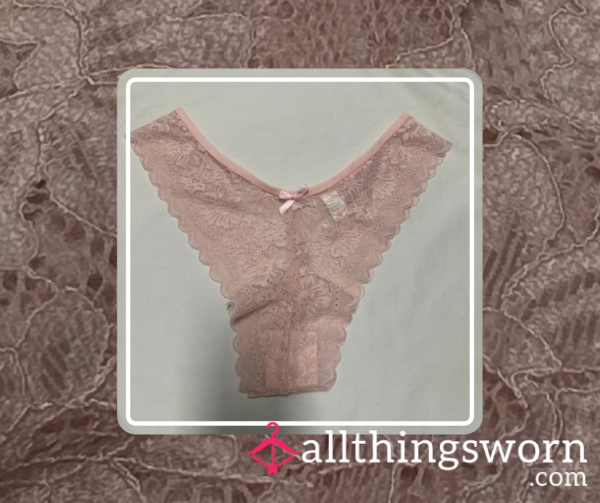 Ruined Innocence ⋆ Soft Pink 24 Hour Worn Lace Panties
